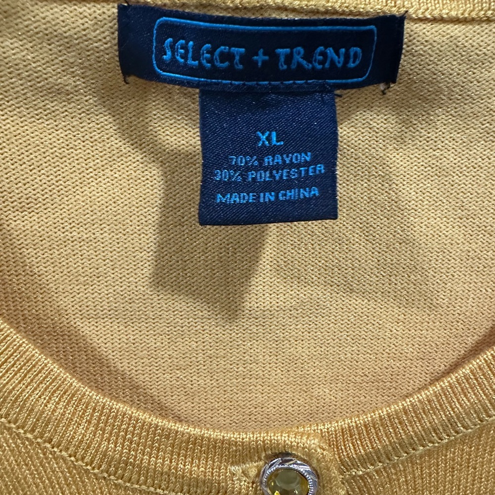 Yellow Button-Up Cardigan - Picture 2 of 3
